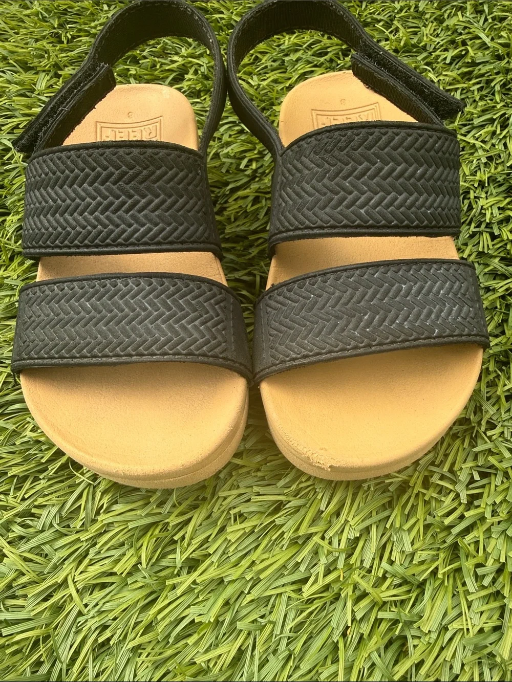 Reef Kids Water Vista Sandals Black and Tan